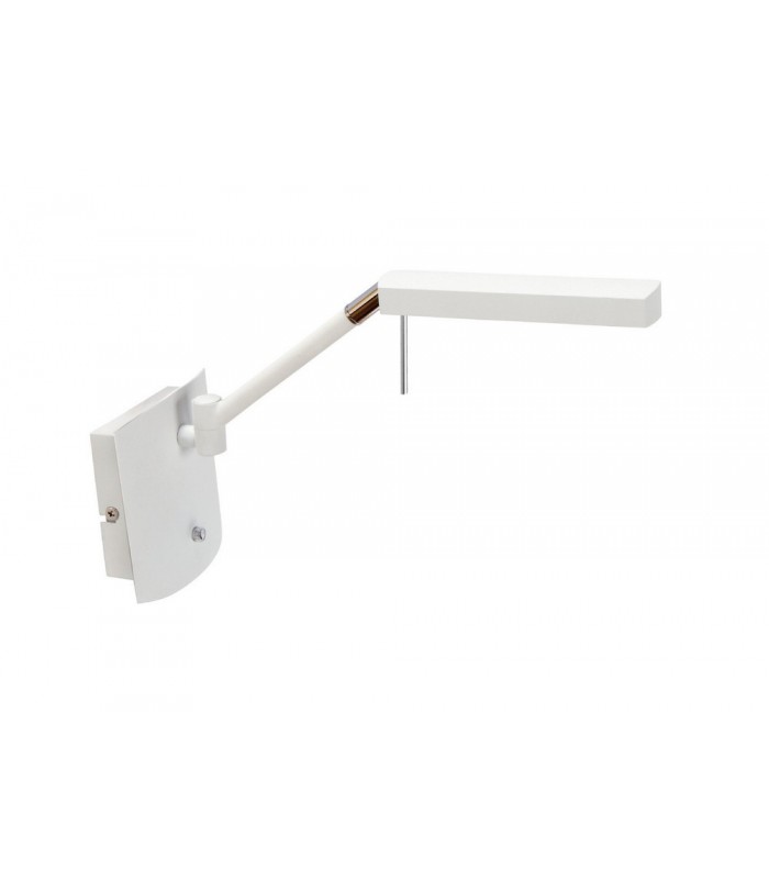 Wall Lamp 1 Light 7W LED 3000K, 600lm, Matt White, Polished Chrome - 1