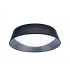 Flush Ceiling, 5 Light E27, Cylindrical 60cm, White Acrylic with Black Shade - 1