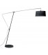 Arch Floor Lamp E27 with Black Shade, Black, Polished Chrome - 1
