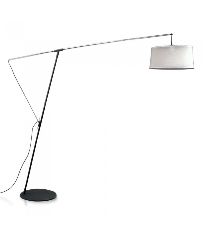 M4968 Floor Arch Lamp E27 with Black Shade, Black, Polished Chrome - 1
