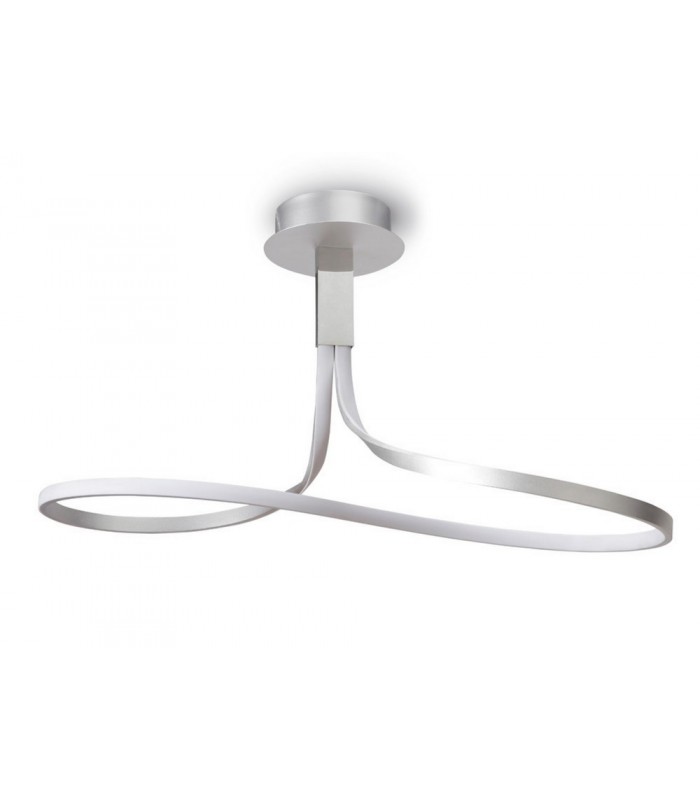 Semi Flush Ceiling 40W LED 3000K, 3200lm, Silver, Frosted Acrylic, Polished Chrome - 1