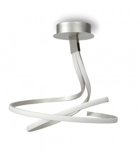 Semi Flush Ceiling 50W LED 3000K, 4000lm, Silver, Frosted Acrylic, Polished Chrome - 1