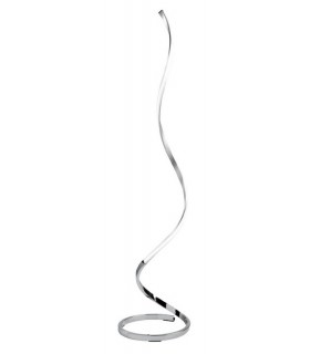 Floor Lamp 22W LED 3000K, 1800lm, Dimmable, Silver, Frosted Acrylic, Polished Chrome - 1