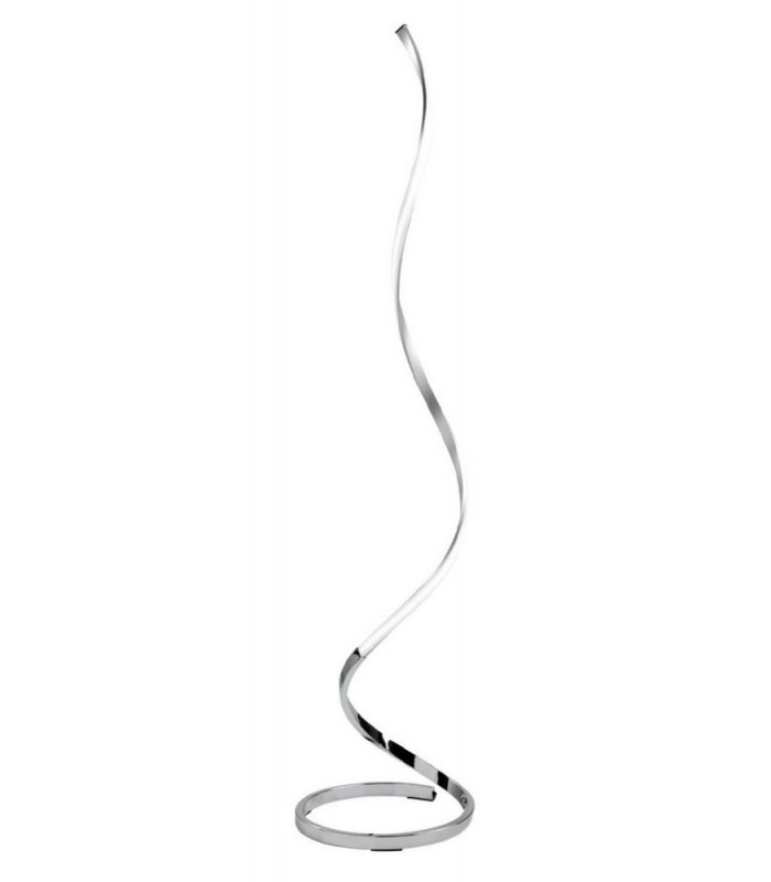 Floor Lamp 22W LED 3000K, 1800lm, Dimmable, Silver, Frosted Acrylic, Polished Chrome - 1