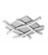 Semi Flush Ceiling 34W LED 3000K, 2600lm, Silver, Frosted Acrylic, Polished Chrome - 1