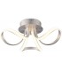 Semi Flush Ceiling 36W LED 2 Looped Arms 3000K, 2850lm, Silver, Frosted Acrylic - 1