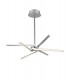Semi Flush Ceiling 45W LED Curved Arms 3000K, 3150lm, Silver, Frosted Acrylic, Polished Chrome - 1