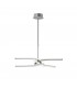 Semi Flush Ceiling 45W LED Curved Arms 3000K, 3150lm, Dimmable, Silver, Frosted Acrylic, Polished Chrome - 1