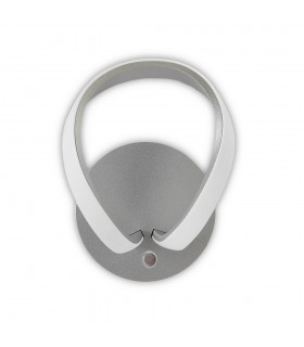 Touch Dimmer Wall Lamp 12W LED 3000K, Silver, Frosted Acrylic, Polished Chrome - 1