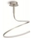 Semi Flush Ceiling 30W LED 3000K, 2400lm, Dimmable Silver, Frosted Acrylic, Polished Chrome - 1