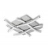 Ceiling 34W LED 3000K, 2600lm, Dimmable Silver, Frosted Acrylic, Polished Chrome - 1