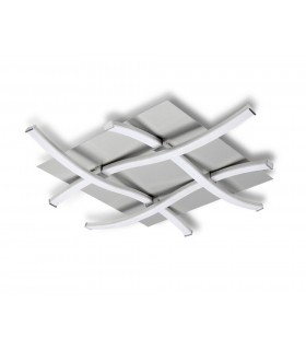 Ceiling 34W LED 3000K, 2600lm, Dimmable Silver, Frosted Acrylic, Polished Chrome - 1