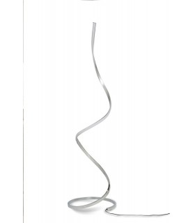 Floor Lamp 22W LED 3000K, 1800lm, Dimmable Silver, Frosted Acrylic, Polished Chrome - 1