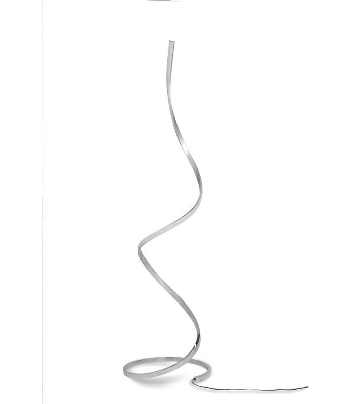 Floor Lamp 22W LED 3000K, 1800lm, Dimmable Silver, Frosted Acrylic, Polished Chrome - 1