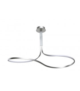 Semi Flush Ceiling 50W LED 3000K, 3900lm, Silver, Frosted Acrylic, Polished Chrome - 1