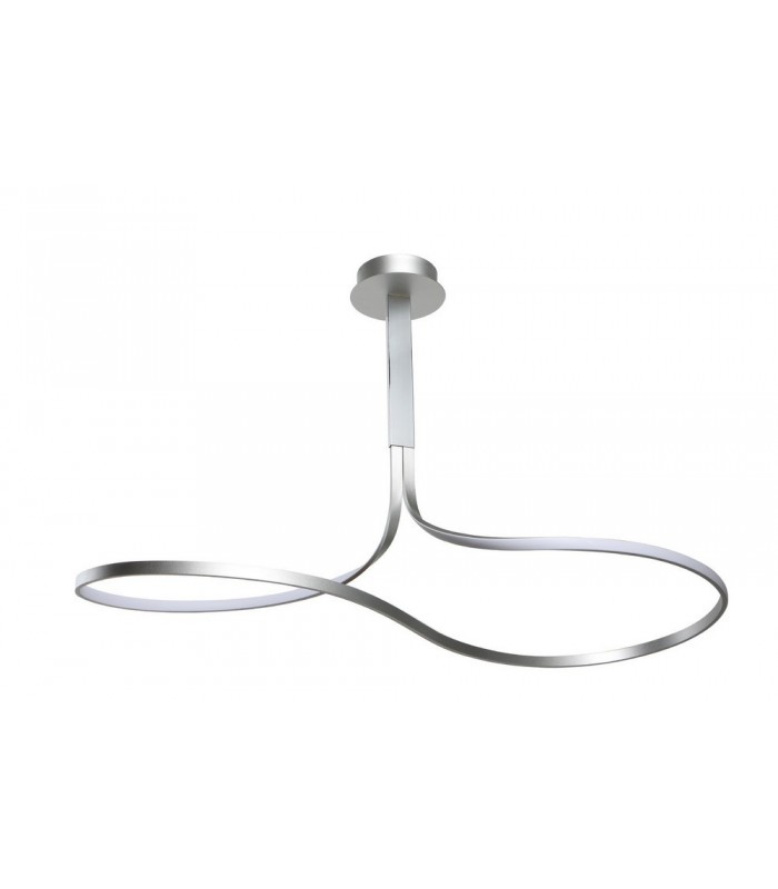 Semi Flush Ceiling 50W LED 3000K, 3900lm, Silver, Frosted Acrylic, Polished Chrome - 1