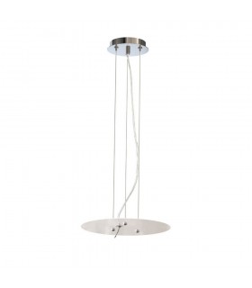 Ceiling Pendant Kit 31cm, Polished Chrome, White Acrylic - 1