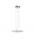 Ceiling Pendant Kit 43cm, Polished Chrome, White Acrylic - 1