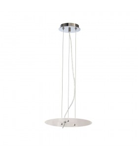 Ceiling Pendant Kit 43cm, Polished Chrome, White Acrylic - 1