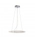Ceiling Pendant Kit 59cm, Polished Chrome, White Acrylic - 1