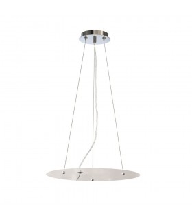 Ceiling Pendant Kit 59cm, Polished Chrome, White Acrylic - 1