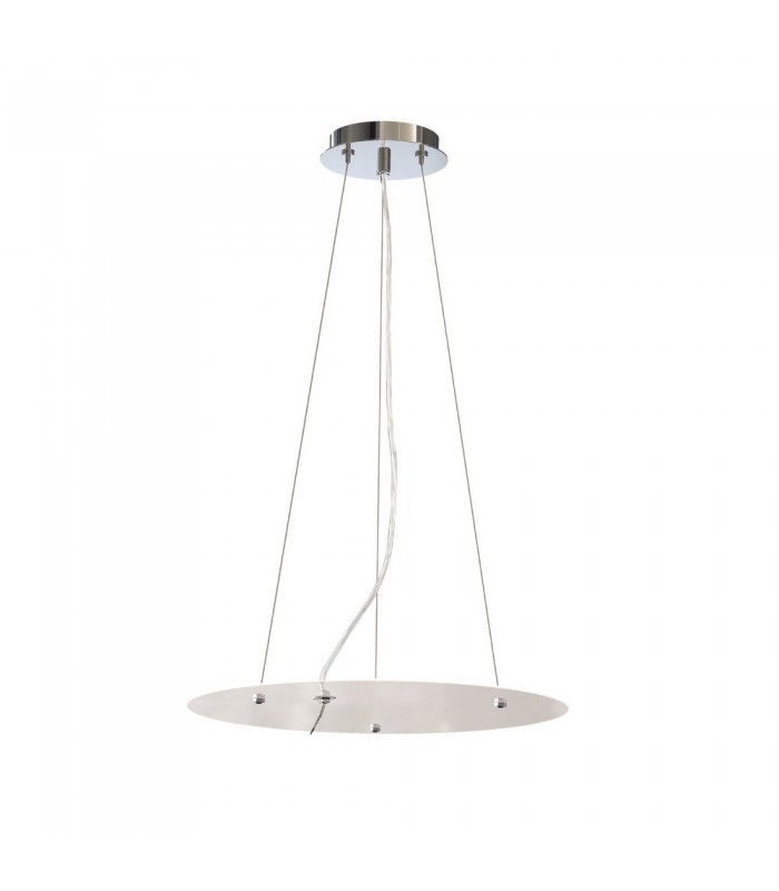 Ceiling Pendant Kit 59cm, Polished Chrome, White Acrylic - 1