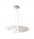 Ceiling Pendant Kit 90cm, Polished Chrome, White Acrylic - 1