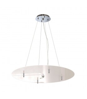 Ceiling Pendant Kit 90cm, Polished Chrome, White Acrylic - 1