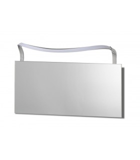 Wall Lamp 12W LED Big Wave IP44 4000K, 950lm, Silver, Frosted Acrylic, Polished Chrome - 1