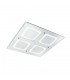 Flush Light 51cm Square 48W LED 4000K, 3100lm, Polished Chrome, Sand Diamond - 1
