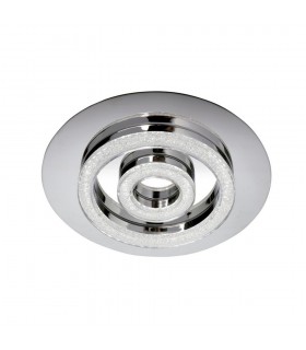 Flush Light 35cm Round 18W LED 4000K, 1800lm, Polished Chrome, Sand Diamond - 1