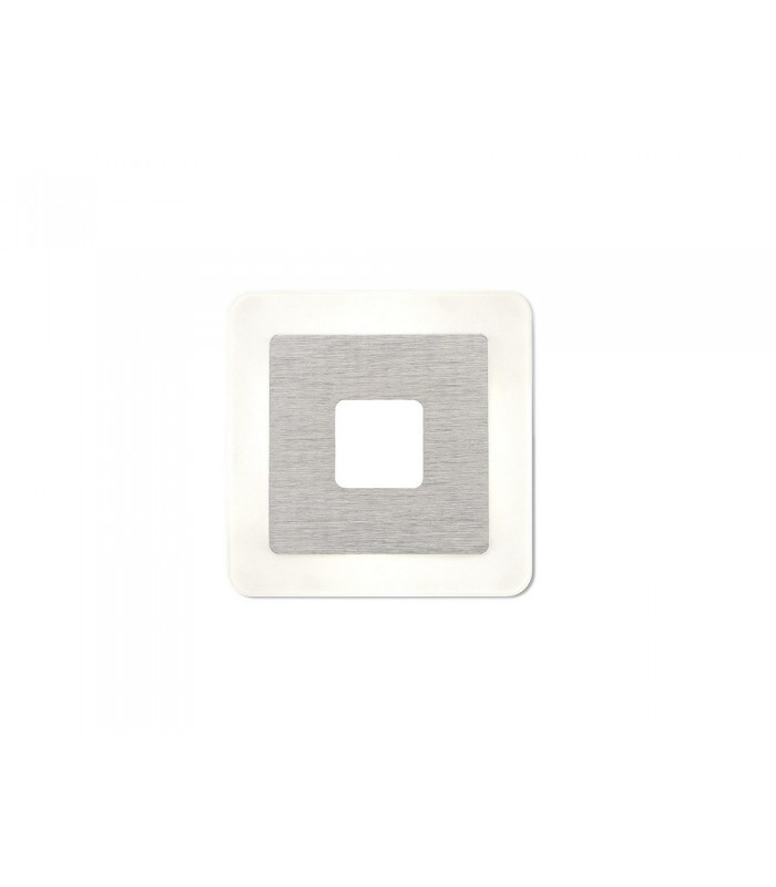 Wall Lamp 14cm Square 4W LED 4000K, 360lm, Aluminium, Acrylic - 1