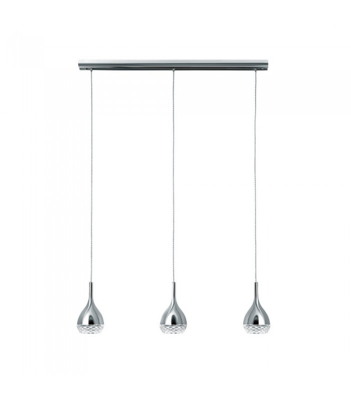 Ceiling Pendant 3 Light GU10 Line Polished Chrome - 1