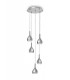 Ceiling Cluster Pendant 5 Light GU10 Round Polished Chrome - 1