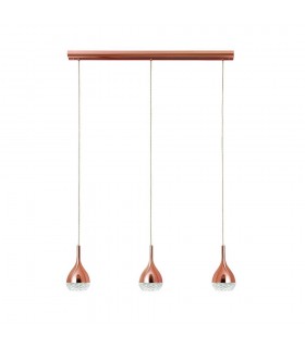 Ceiling Pendant 3 Light GU10 Line Copper - 1