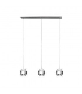 Ceiling Pendant 3 X 6W LED 3000K Line Polished Chrome, Glass, 3240lm, - 1