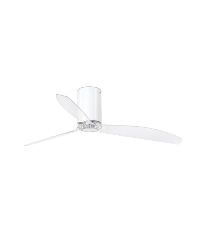 Mini Tube Fan M Shiny White/Transparent Fan-1