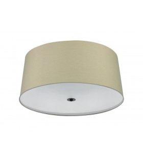 Flush 3 Light E27 Round with Taupe Shade Brown Oxide - 1