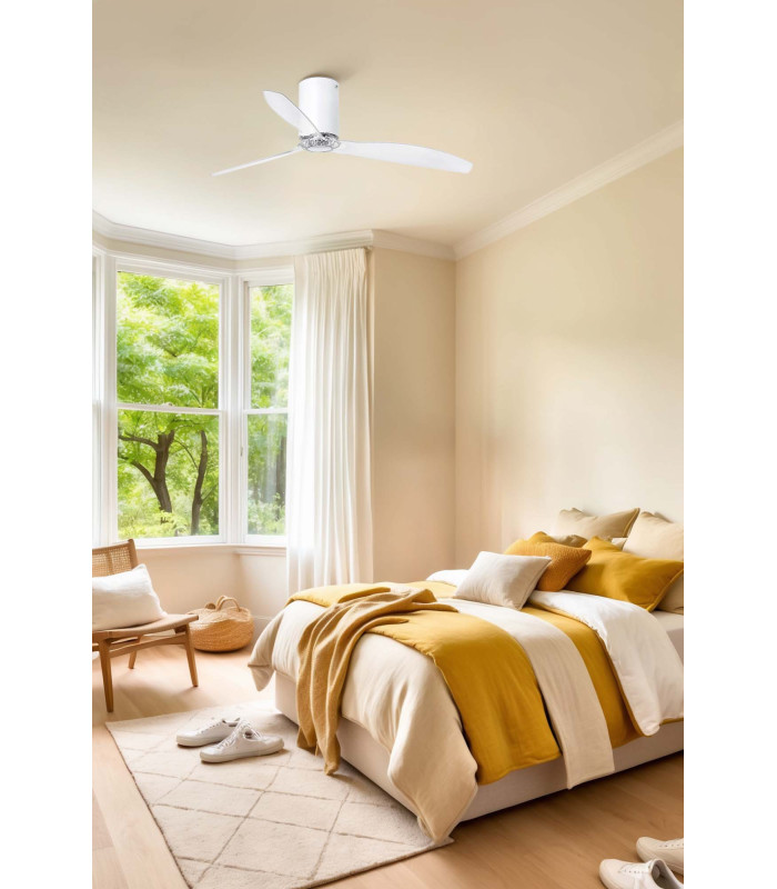 Mini Tube Fan Matt White/Transparent Fan-2