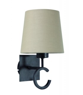 Wall Lamp 1 Light E27 with Taupe Shade Brown Oxide - 1