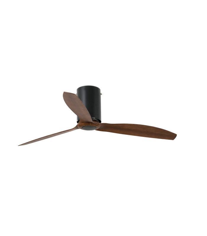 Mini Tube Fan Matt Black/Walnut Fan-1