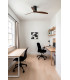 Mini Tube Fan Matt Black/Walnut Fan-2