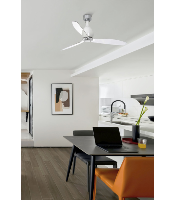 Mini Eterfan M Shiny White/Transparent Fan-2