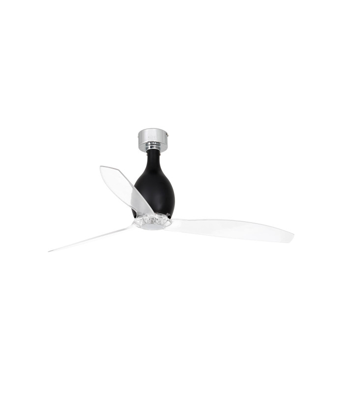 Mini Eterfan M Shiny Black/Transparent Fan-1