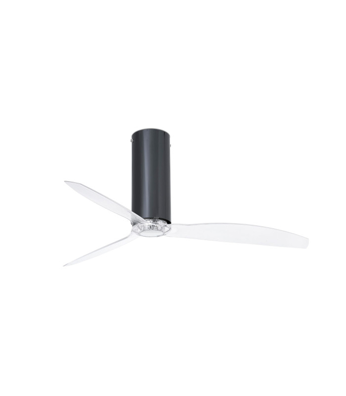 Tube Fan M Shiny Black/Transparent Fan-1