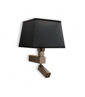 Wall Lamp 1 Light (SHADE SOLD SEPARATELY) E27 + Reading Light 3W LED Bronze 4000K, 200lm, - 1
