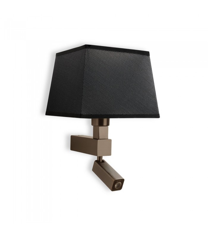 Wall Lamp 1 Light (SHADE SOLD SEPARATELY) E27 + Reading Light 3W LED Bronze 4000K, 200lm, - 1