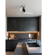Mini Medium Ceiling Fan Clear, Black Gloss - Optional LED Light Sold Separately