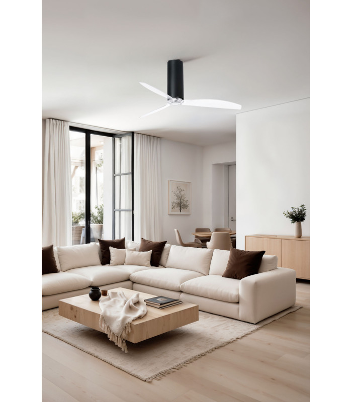 Tube Fan Matt Black/Transparent Fan-2