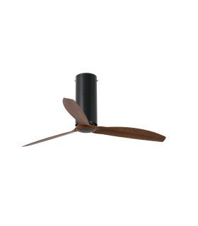 Tube Fan Matt Black/Walnut Fan-1